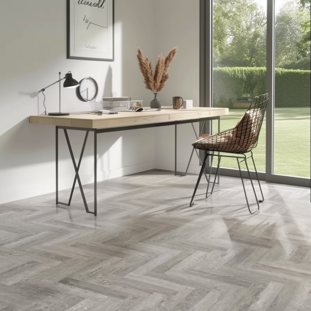 Midnight Fog Herringbone Click