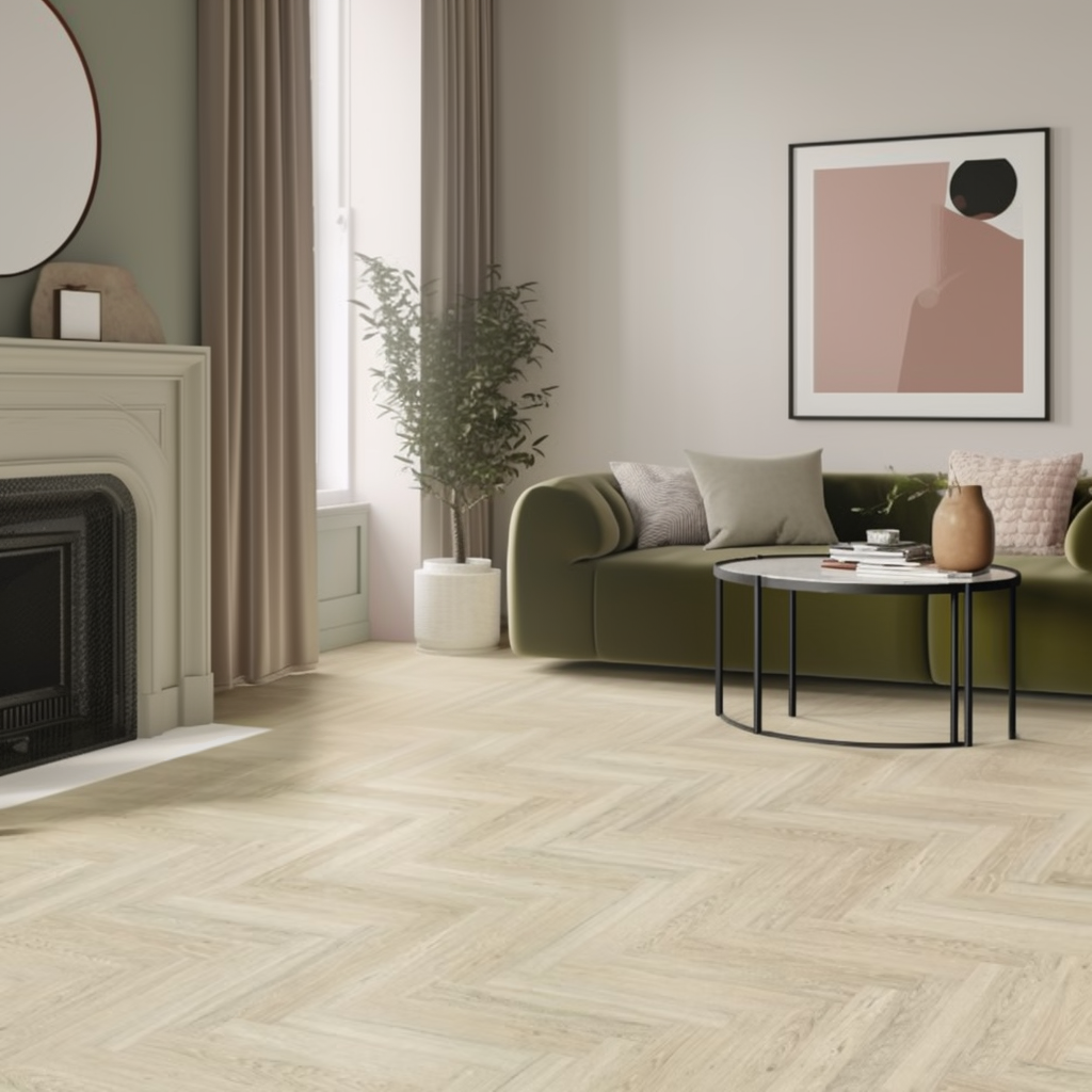 Taupewood Oak Herringbone Pattern